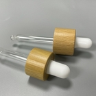 Dropper with Sepcial Decoration Bamboo Cover Wood Cap 24/410 28/410 Dropper Set Glass