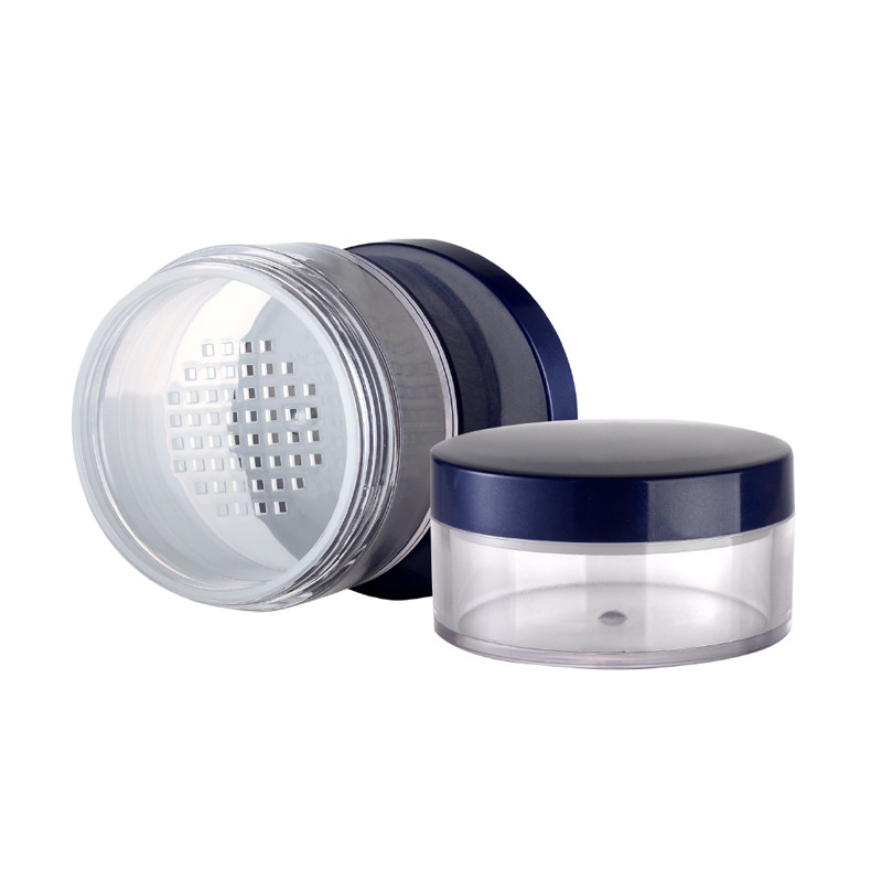 JL-PC112 Round Blusher  Compact  Containers Empty Loose Powder Container Round Compact Powder Empty Casings with Screen