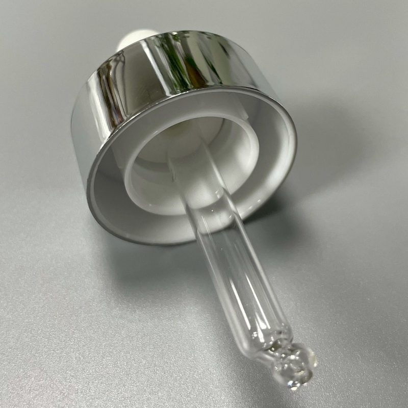 Big Cap Dropper Double Layer Closure UV Shiny Silver 20/410 UV Dropper Electonic Plated Cover Two Layer
